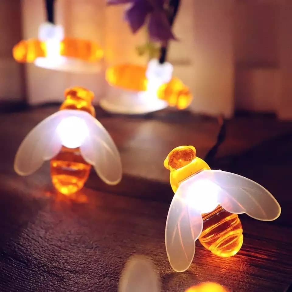 Chuỗi 30 Led Năng Lượng Mặt Trời trang trí hình con ong