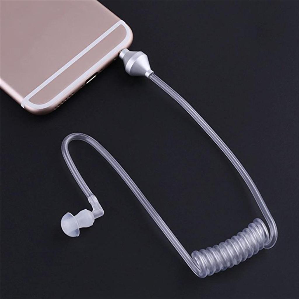 Monaural 3.5mm Headphone Air Tube Anti-radiation Earphone Stereo Headset