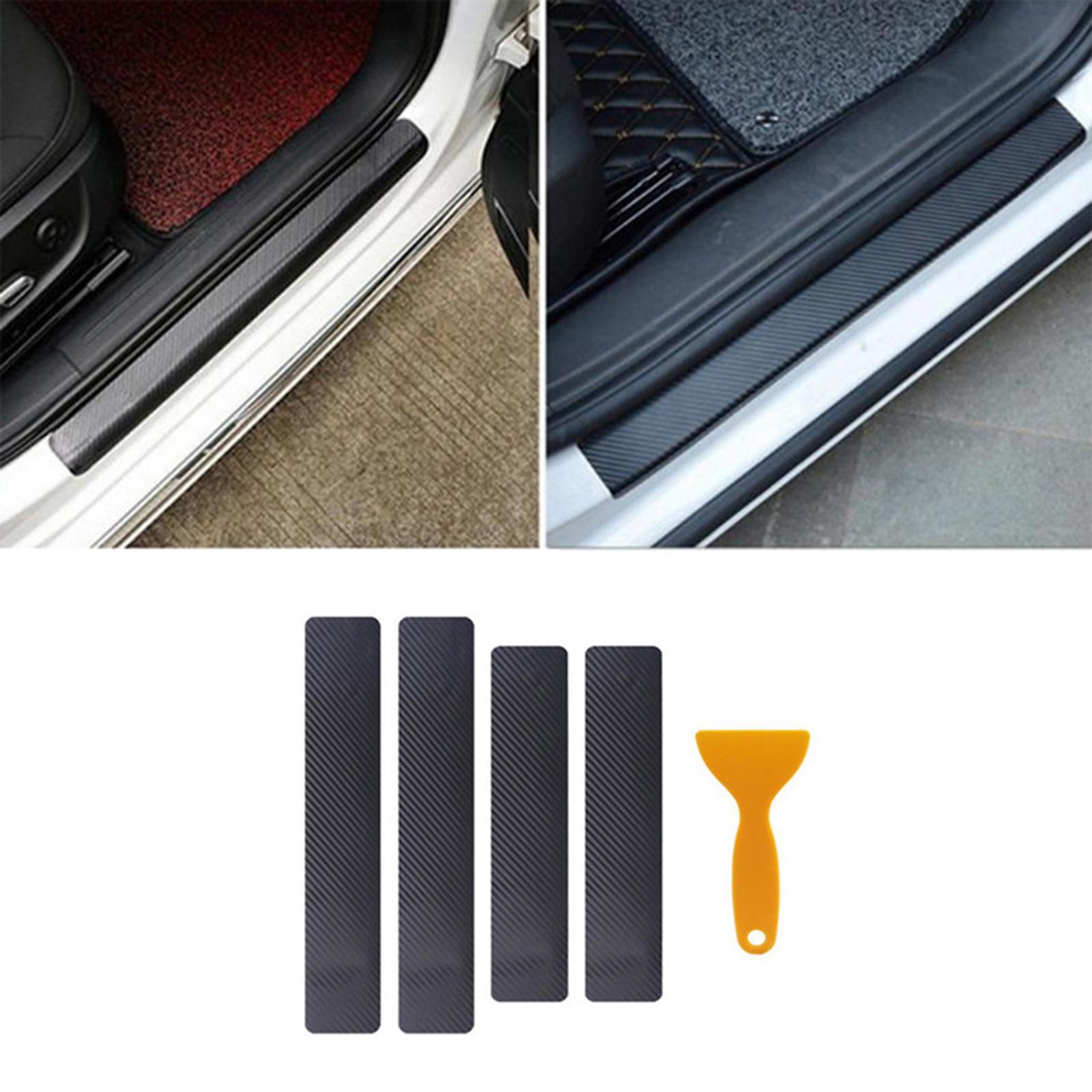 Car Door Sill Plate Protectors Universal Black
