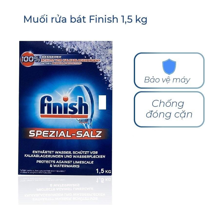 Muối rửa chén bát Finish - HÀNG NHẬP KHẨU CHÍNH HÃNG + Tặng que thử nước cứng