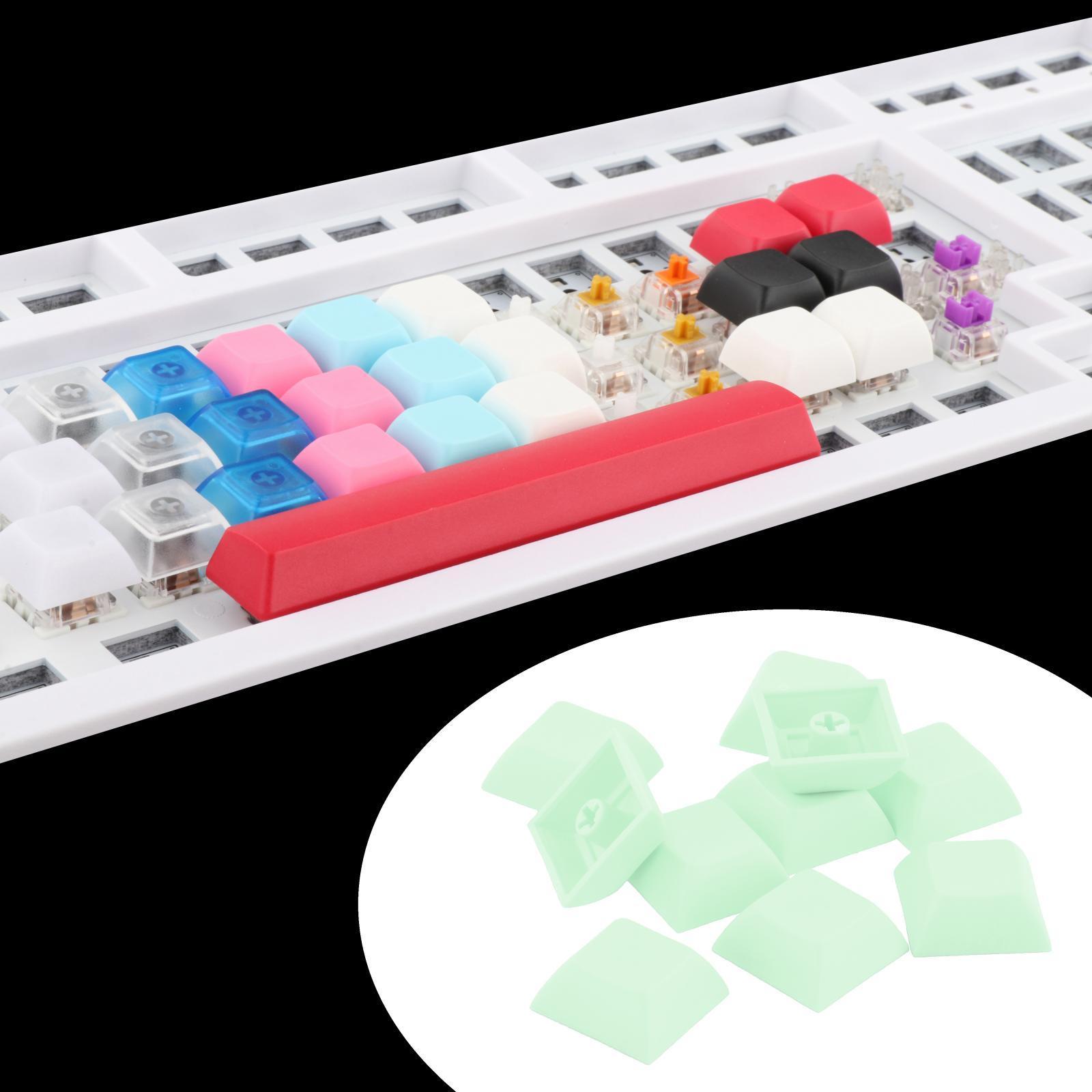 10x 1U Transparent Keycaps Thick PBT for Cherry  Switches Game Lovers
