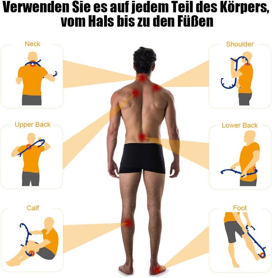 Thiết bị tự xoa bóp và trị liệu điểm kích hoạt cơ thể, máy mát xa điểm kích hoạt hình chữ S giúp giảm đau cơ, công cụ thư giãn cơ bắp cho cơ lưng và cổ.