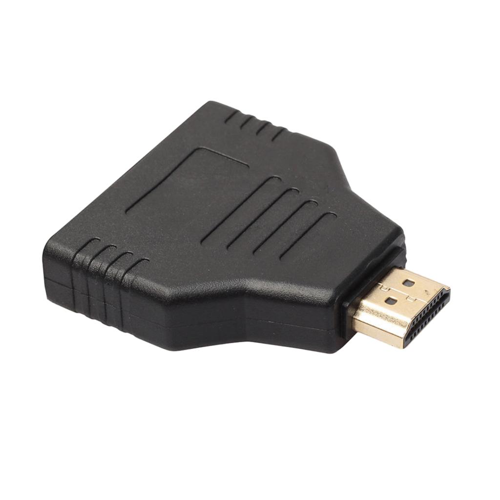 1080P HDMI Male to 2 HDMI Female 1 in 2 out Splitter Cable Adapter Converter, Black