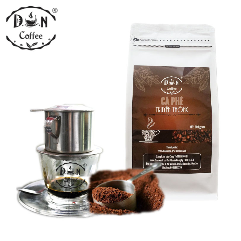 CÀ PHÊ RANG XAY D.O.N COFFEE TRUYỀN THỐNG  500gram (Bột)