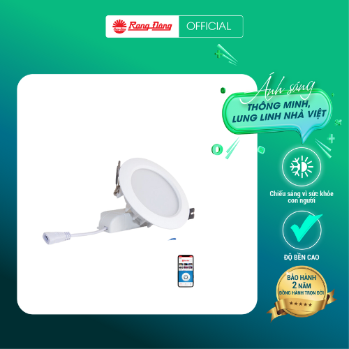 Đèn LED âm trần Downlight Wifi 90/7W Chính Hãng Rạng Đông Model: D AT16L 90/7W. WF