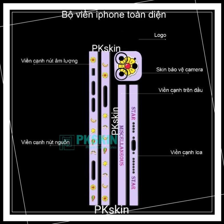 Miếng dán skin viền in hình cho iPhone 13, 13 pro, 13 pro max, 13 mini theo yêu cầu