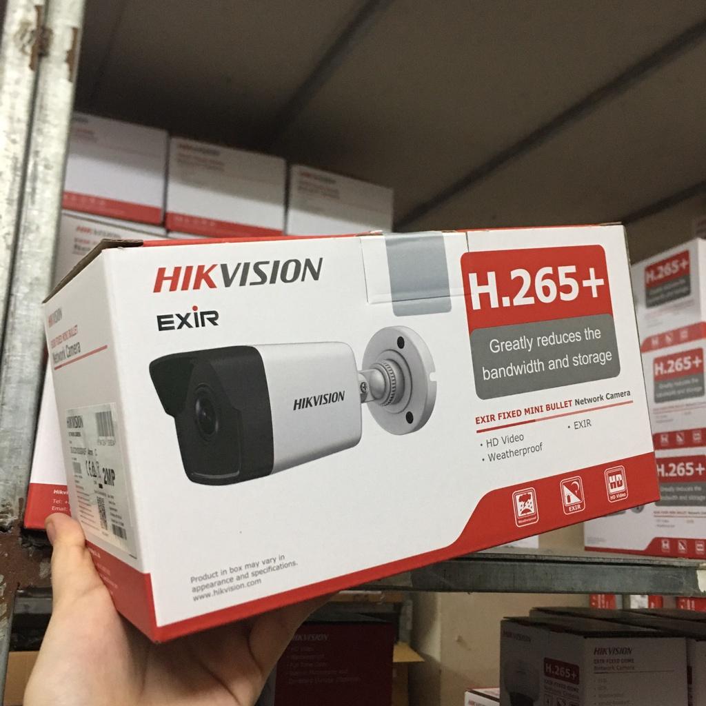 Camera IP thân trụ HIKVISION DS-2CD1023G0-IUF vầ DS-2CD1043G0-IUF loại 2Mp hoặc 4Mp ngoài trời.hồng ngoại - Hàng Chính Hãng