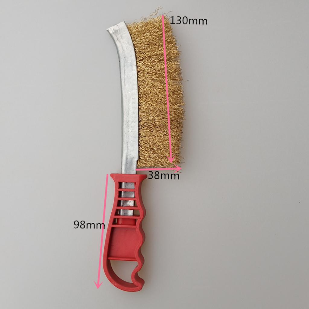 2pcs Steel Wire Hand Scratch Brush with Plastic Handle Rust &amp; Weld Cleaning