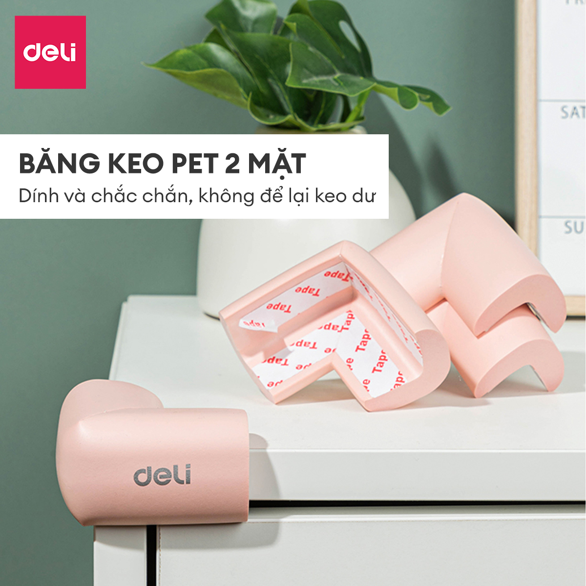 Mút Bọc Cạnh Bàn Chống Va Chạm Giữ An Toàn Cho Bé Deli - Không Có Mùi Đặc Biệt, Mềm Mại, Dễ Lau Chùi - Bịt Góc Bàn, Ghế, Tủ, Giường Đàn Hồi Cao