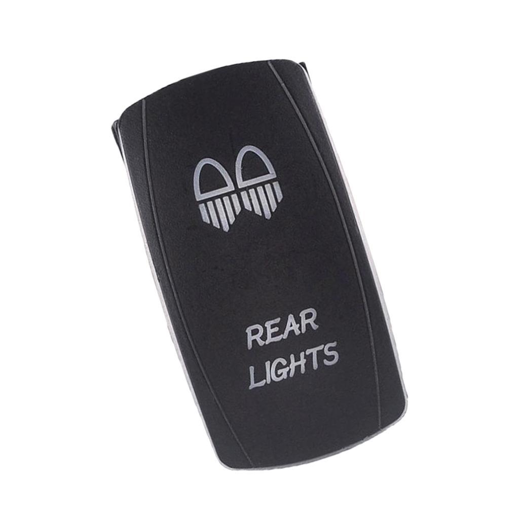 5 Pin 12V Boat Marine LED illuminated Toggle Rocker Switch