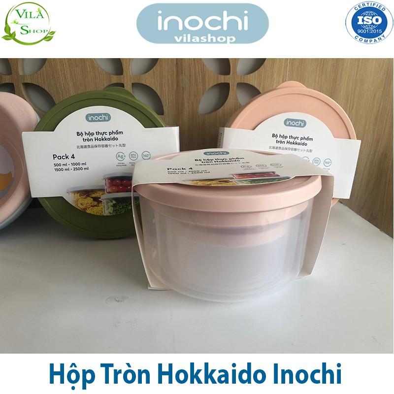 Hộp Đựng Thực Phẩm, Hộp Nhựa Bảo Quản Đồ Tươi Inochi HÌNH TRÒN, Hộp Thực Phẩm Việt Nhật Chính Hãng