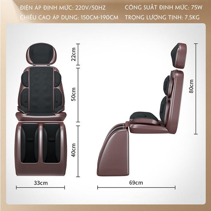 Ghế massage toàn thân, hồng ngoại, máy massage hồng ngoại thư giãn trị liệu siêu êm 16 đầu Xoay cổ cải thiện sức khỏe cơ thể