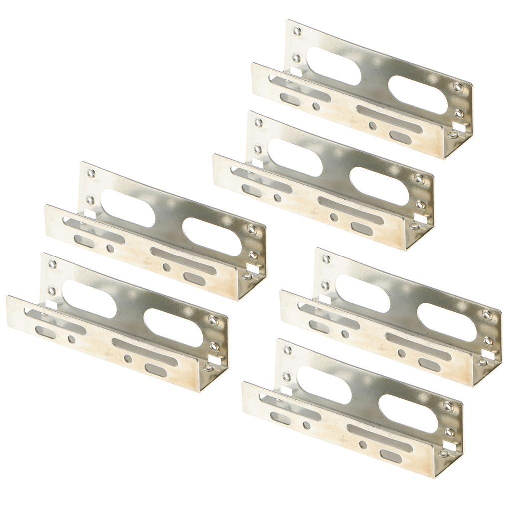 3Pcs 3.5" to 5.25" Bay Hard Disk Drive HDD Mounting Bracket Adapter for PC