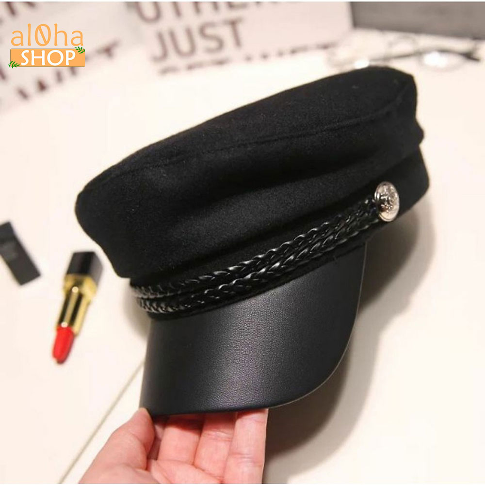 Nón beret thuỷ thủ - Mũ nồi da thời trang, phong cách Hàn - al0ha Shop