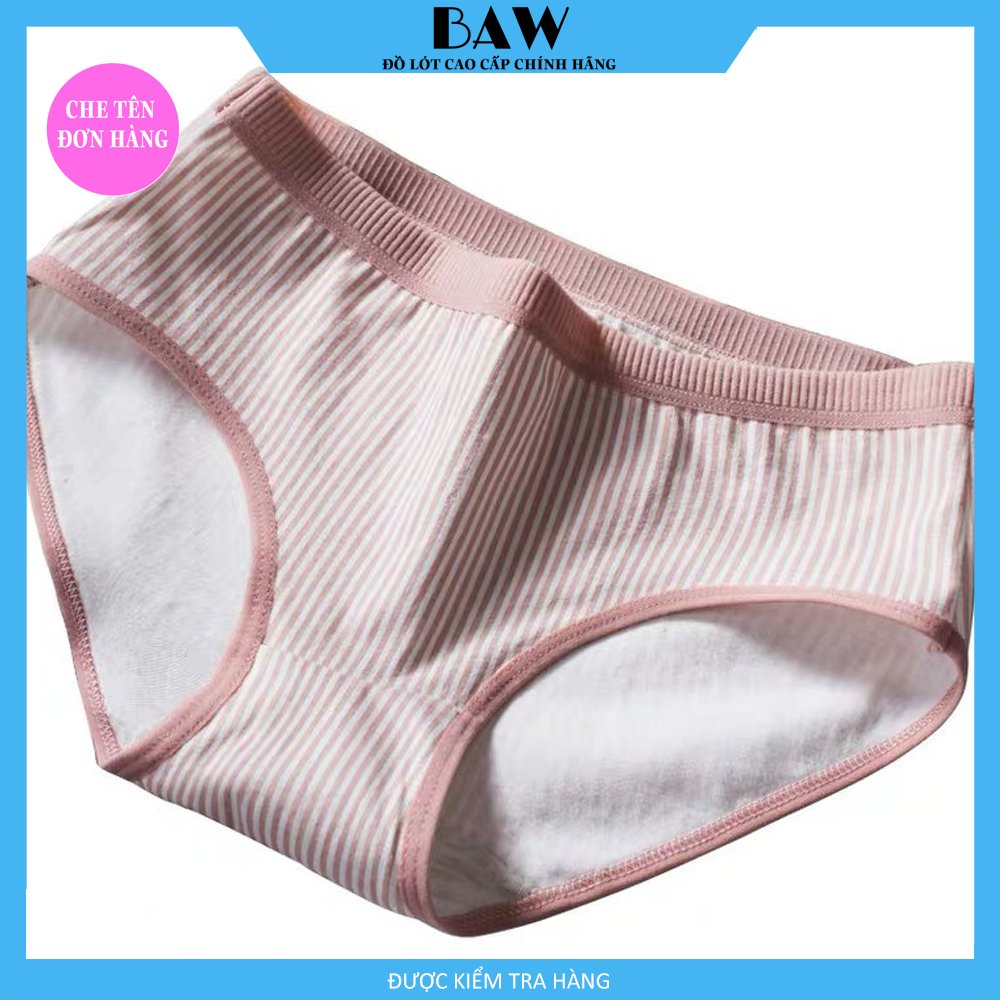 Bộ 5 Quần Lót Nữ, quần lót cotton siêu thấm mút mồ hôi thương hiệu Baw mẫu QLN10
