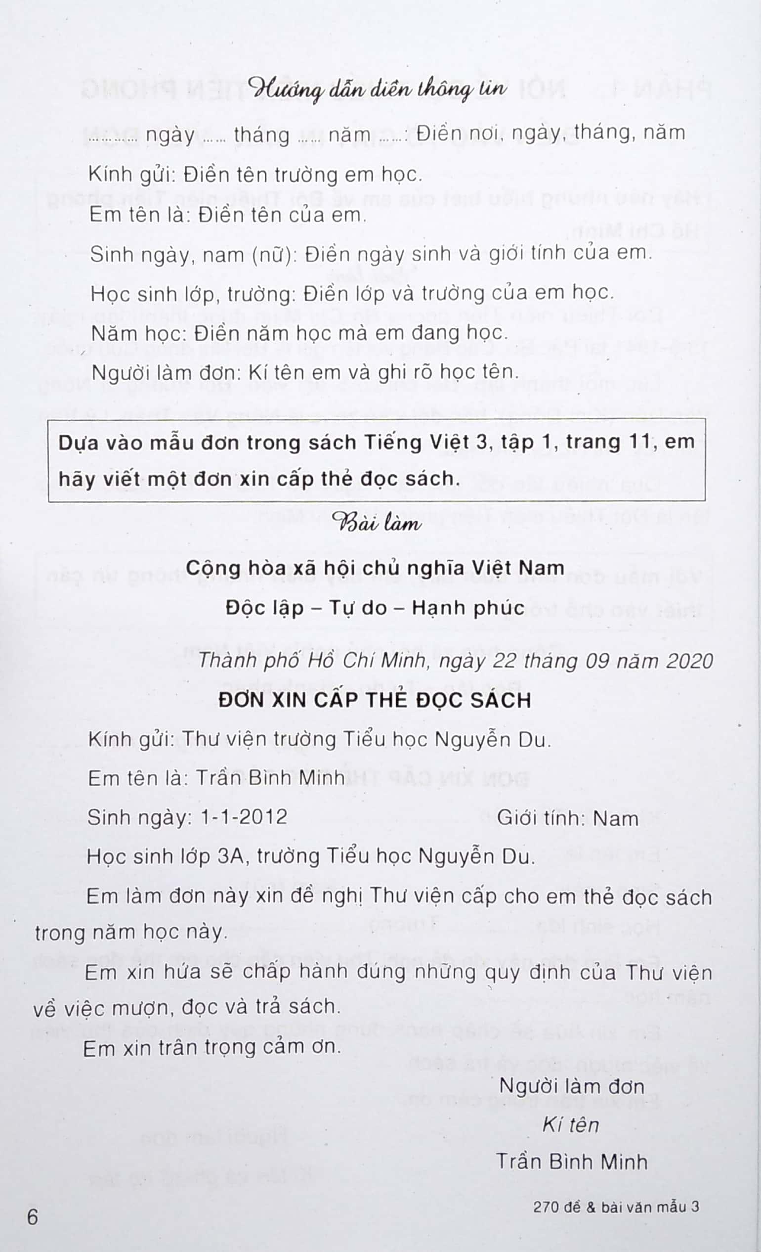 270 Đề Và Bài Làm Văn Mẫu 3