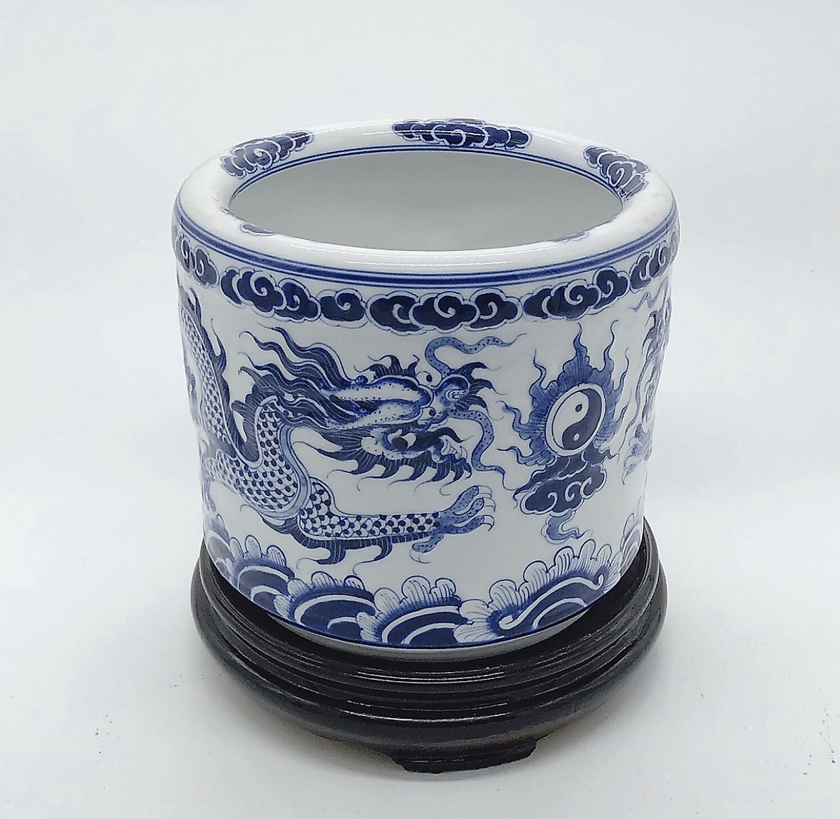 Bát nhang xanh lam rồng nỗi BH611