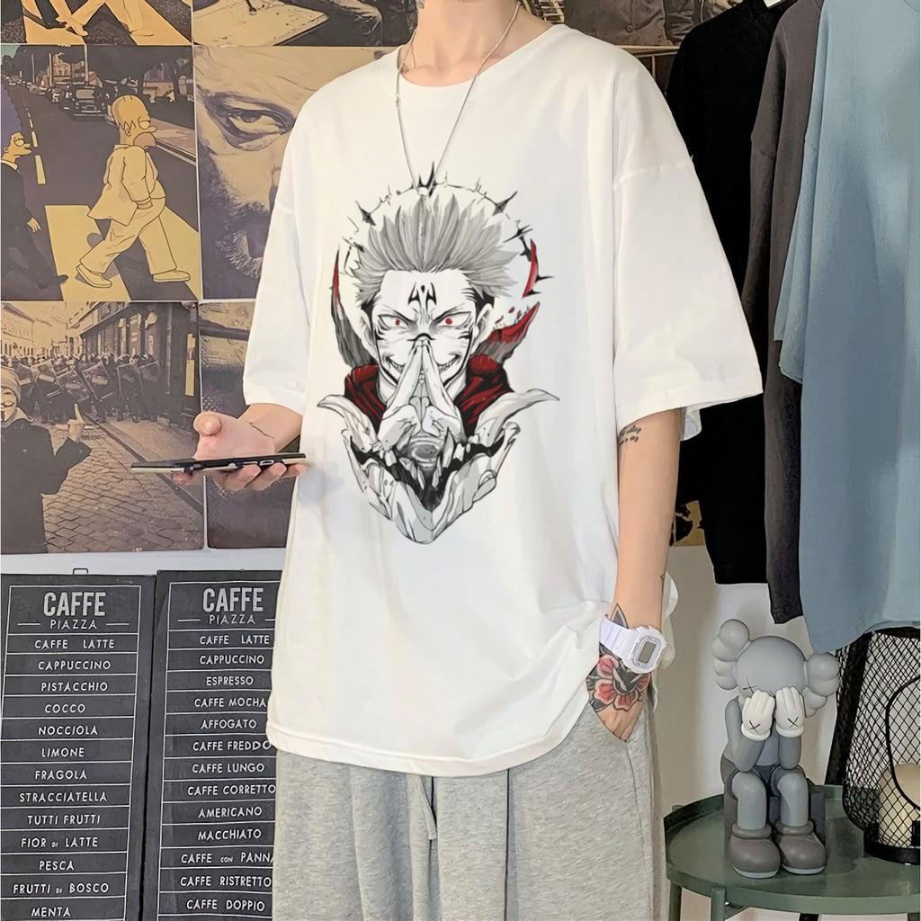 Áo phông Tay Lỡ Form Rộng anime Jujutsu Kaisen - Ryomen Sukuna, áo thun unisex nam nữ oversize
