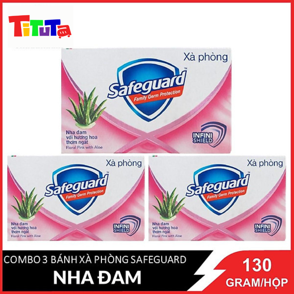 COMBO 3 bánh Safeguard Nha đam (Hồng) 130gX3