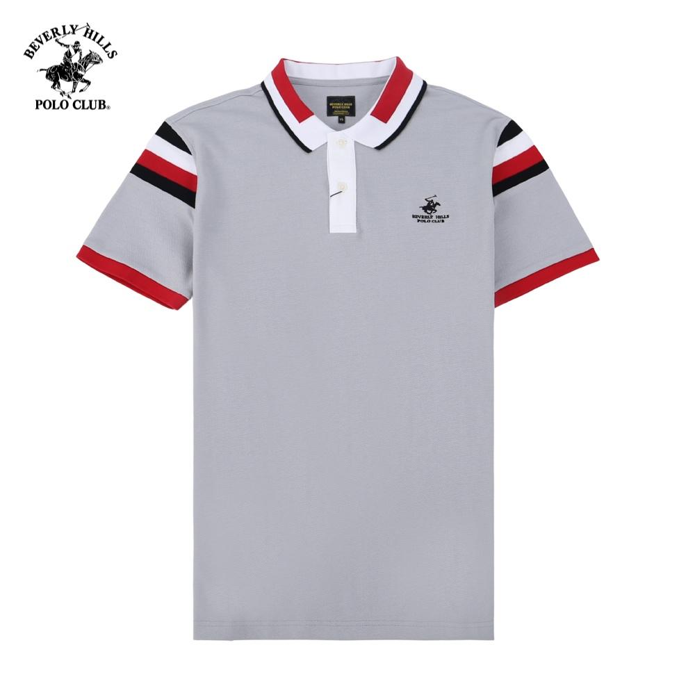 Áo polo Ngắn tay Nam Beverly Hills Polo Club Regular Fit Xám nhạt CG- PMRSW21TL005