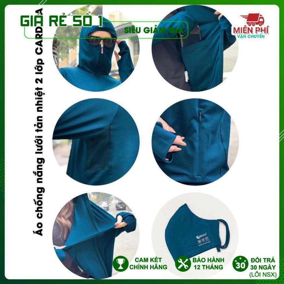 Áo Chống Nắng Nữ cao cấp thun lạnh 2 Lớp, làm mát, kháng khuẩn, khử mùi hôi, Chống tia UV