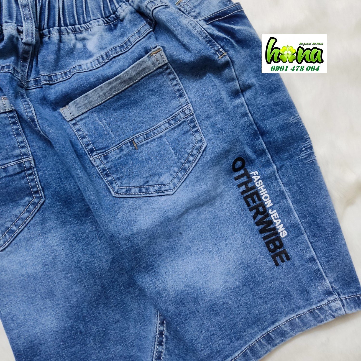 K0003419 Áo thun cotton 4 chiều quần jean lửng co giãn bé trai từ 26-48kg