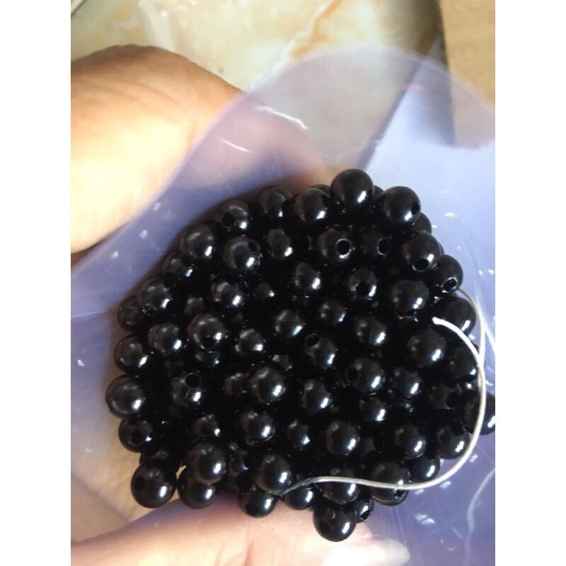 100g hạt nhựa giả ngọc loại có lỗ dùng để sâu chuổi