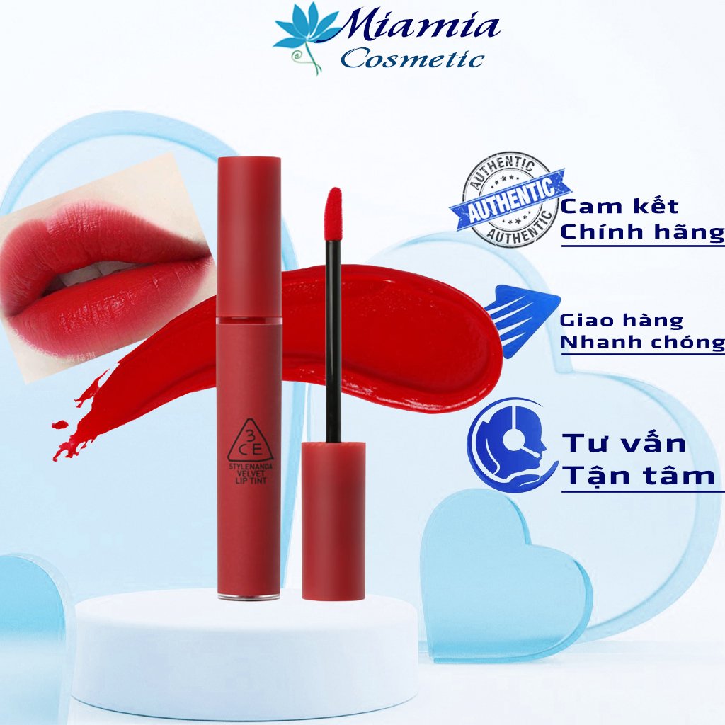 Son 3CE Velvet Lip Tint Private – Màu Đỏ Lạnh Tôn Da [CAM KẾT NHẬP KHẨU CHÍNH HÃNG 100%]