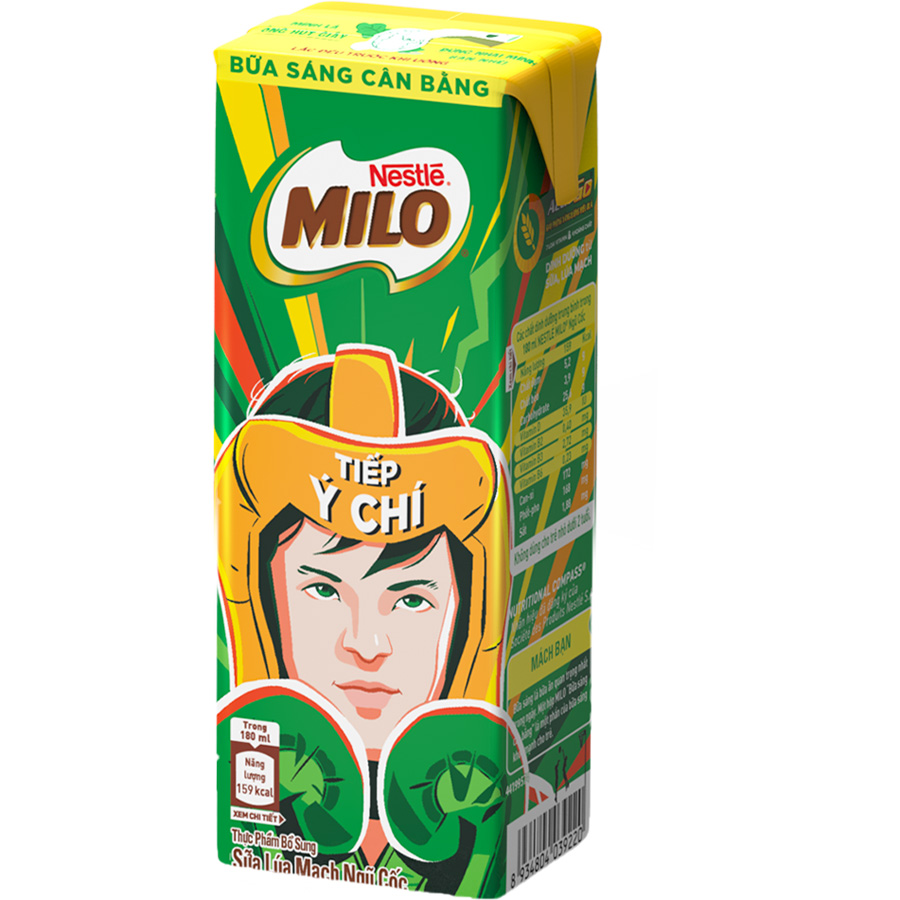 Sữa lúa mạch Nestlé MILO Bữa Sáng Thùng 36 hộp x 180ml - Giao mẫu ngẫu nhiên