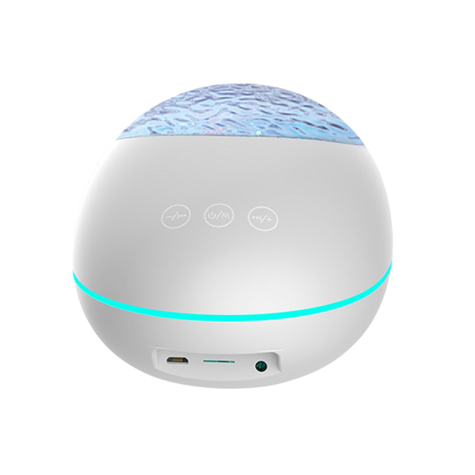 Remote Control Ocean-Wave Projector Light with 8 Lighting Modes Brightness Adjustable BT Music Speaker Machine & Support