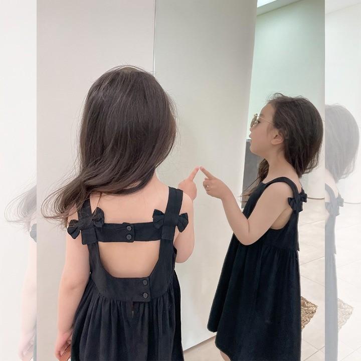 TA105 Áo váy dài 2 dây bản to sau lưng Ambb V099