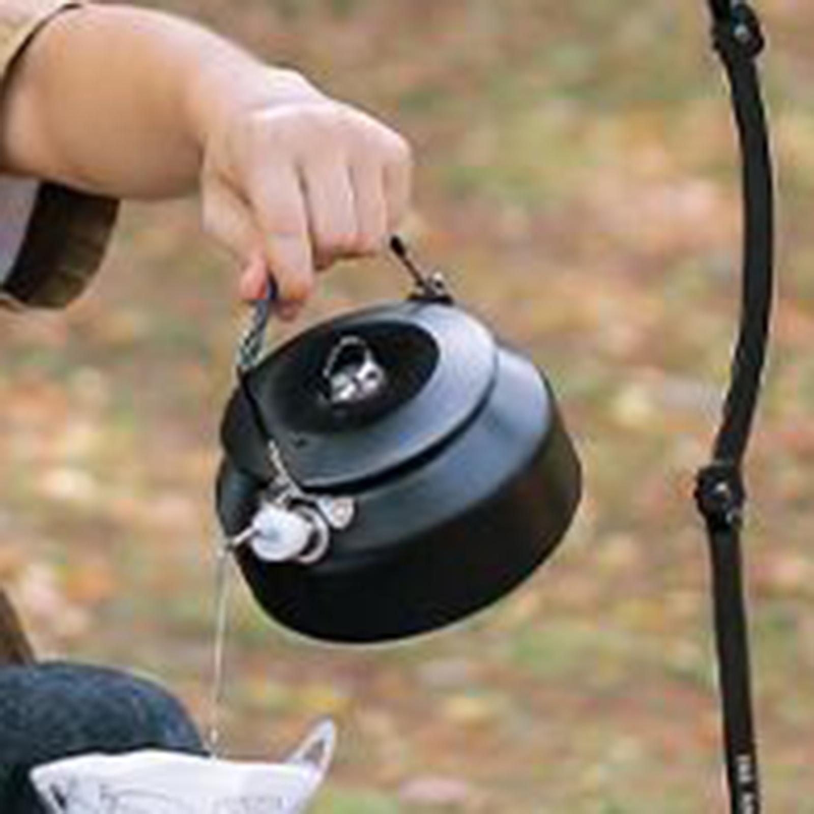 Water Boiler 1L Camping Water Kettle Anti Scald and Lockable Handle Teapot Teakettle for Camp Fishing Mountaineering Barbecue