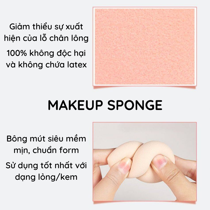 Mút Trang Điểm Đánh Nền Nhiều Mặt BH COSMETICS Sponge Set