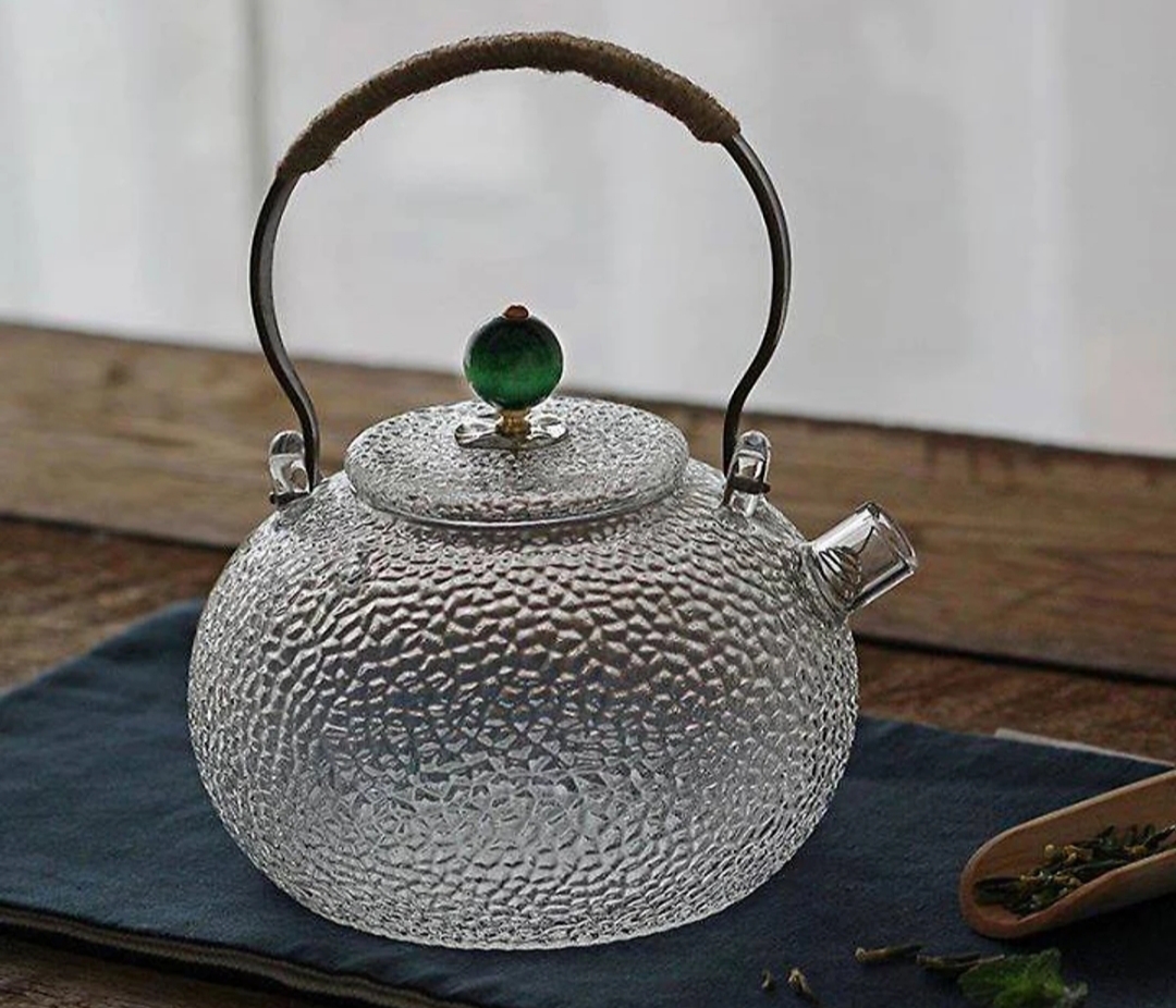 Ấm trà thủy tinh sần kiểu Nhật cao cấp