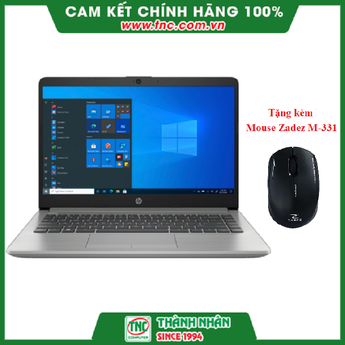 Laptop HP 240 G9 6L1Y2PA (Bạc) (Tặng kèm chuột Zadez M-331) - Hàng chính hãng