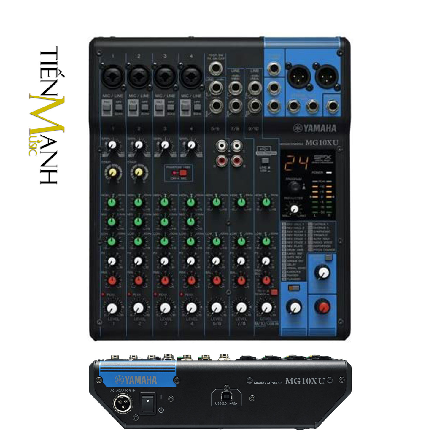 Bàn Trộn Yamaha MG10XU - Mixer Mini 10 Input Compact Stereo Mixing Console Phòng Thu Studio Mix MG10 Hàng Chính Hãng - Kèm Móng Gẩy DreamMaker