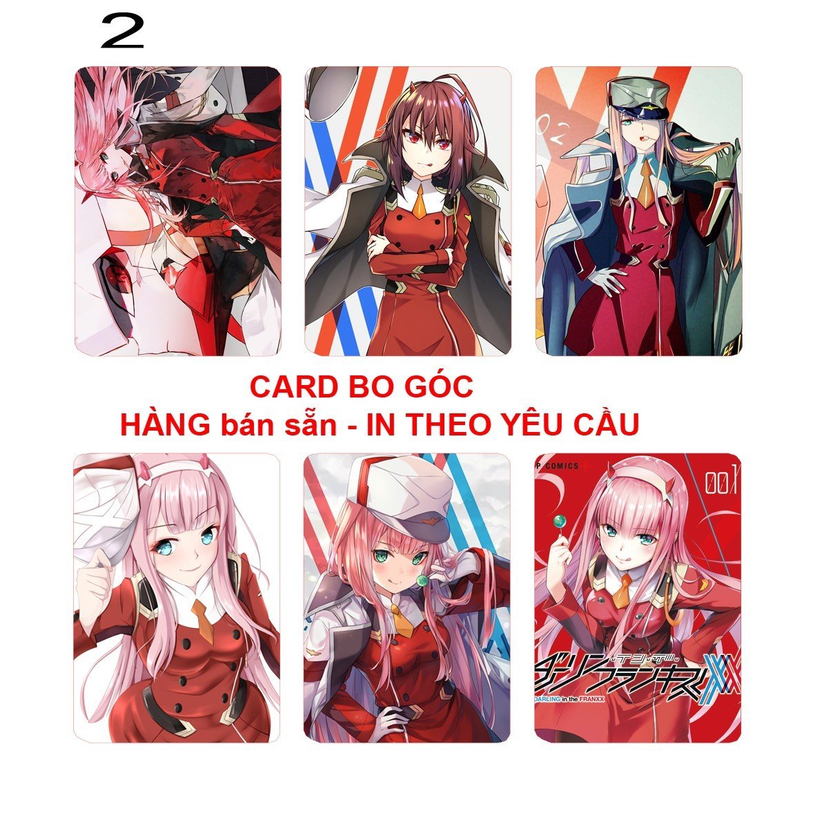 Card Darling in the Franxx 6 ảnh khác nhau/ Thẻ card darling in the franxx