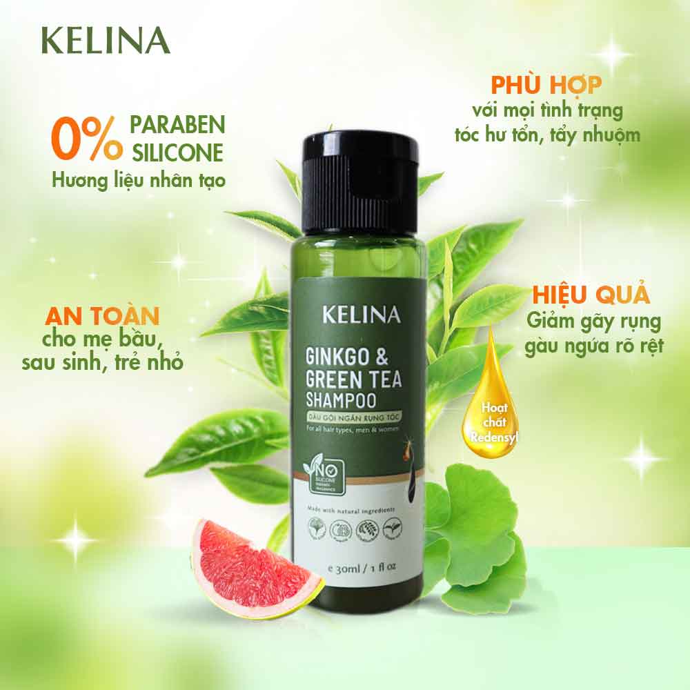 Dầu Gội Kích Mọc Tóc Kelina Size Mini 30ml