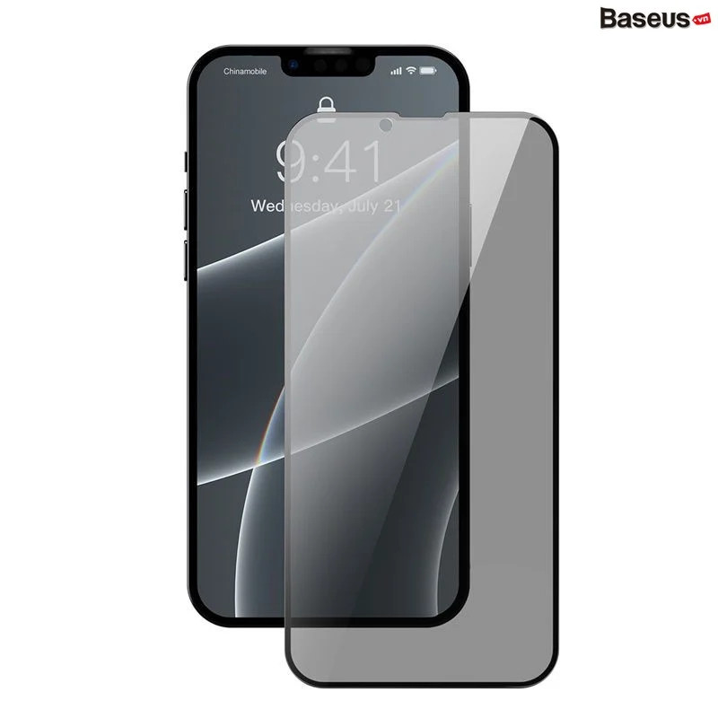 Kính cường lực Baseus 0.23mm curved-screen tempered glass screen protector with crack-resistant edges For iP 13 - hàng chính hãng