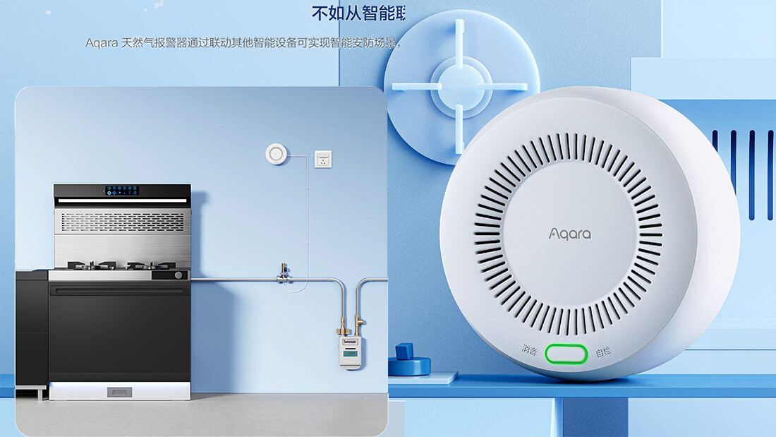 Cảm biến khí Gas thông minh Aqara Gas Leak Sensor Bản quốc tế, hàng chính hãng, kết nối app Aqara Home