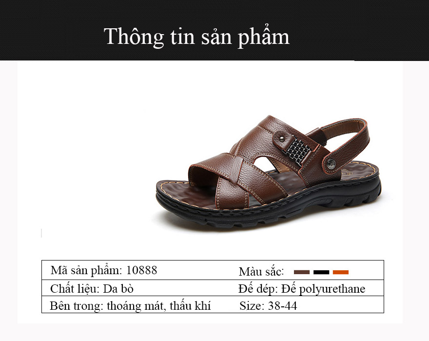 Giày sandal nam /dép quai hậu nam công sở da thật mã 692.LK