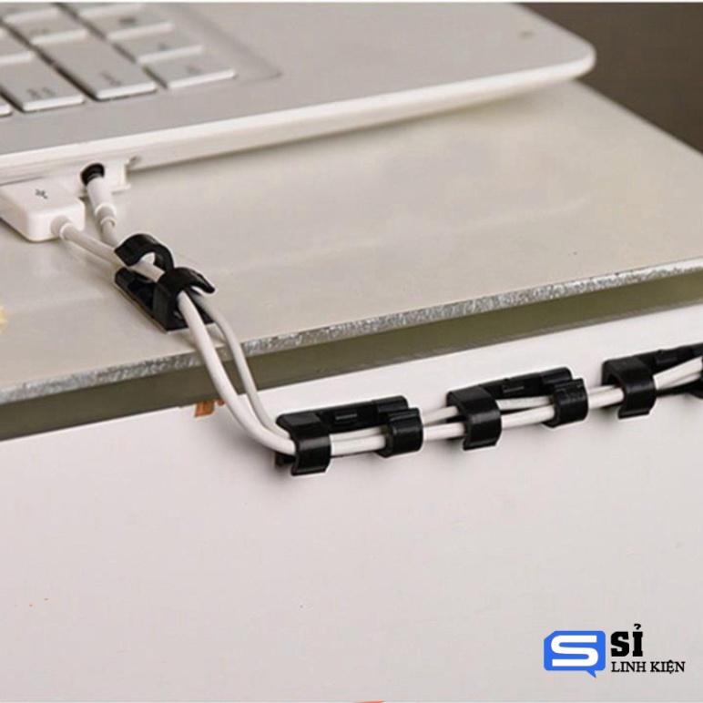 Bộ 20 Miếng Dán Tường Đi Dây Điện - Kẹp Cố Định Nút Giữ Luồn Dây Điện Gọn Gàng 88068