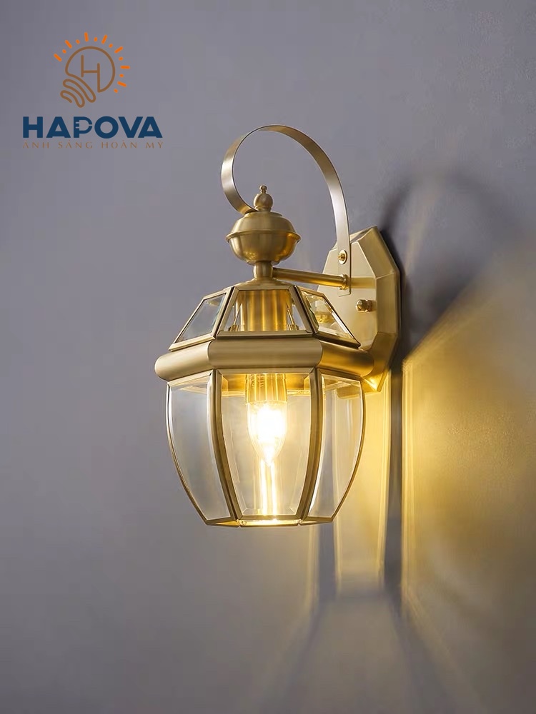 Đèn treo tường, đèn gắn tường cao cấp bằng Đồng HAPOVA LEONA 1002