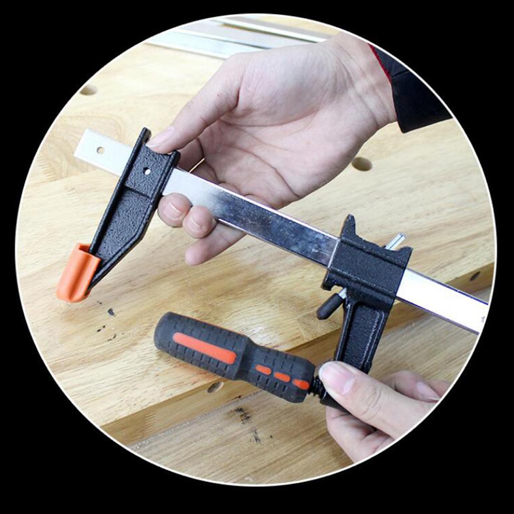 Wood Working Bar F Clamp Grip Ratchet Release Squeeze DIY Hand Gadget 6"