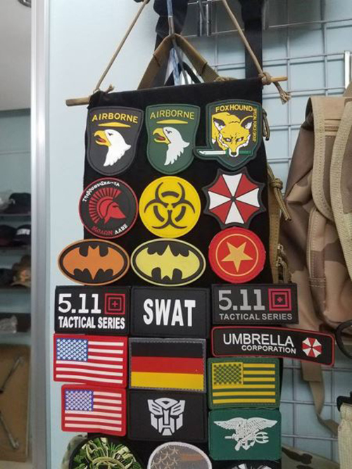 Tem dán patch velcro nhựa PVC dán trang trí ba lô, dán áo khoác lính, mũ lính