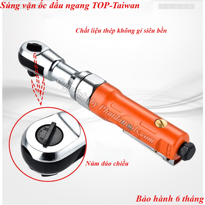 Súng vặn ốc khí nén đầu ngang TOP - Máy siết mở bulong đầu ngang - Tay vặn bulong