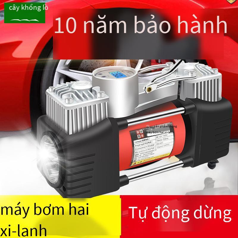 Thuận lợi nhất máy bơm không khí ô tô 12 v bằng gỗ khổng lồ xi lanh đôi di động màn hình kỹ thuật số máy bơm hơi ô tô với máy bơm không khí bằng kim loại nhẹ