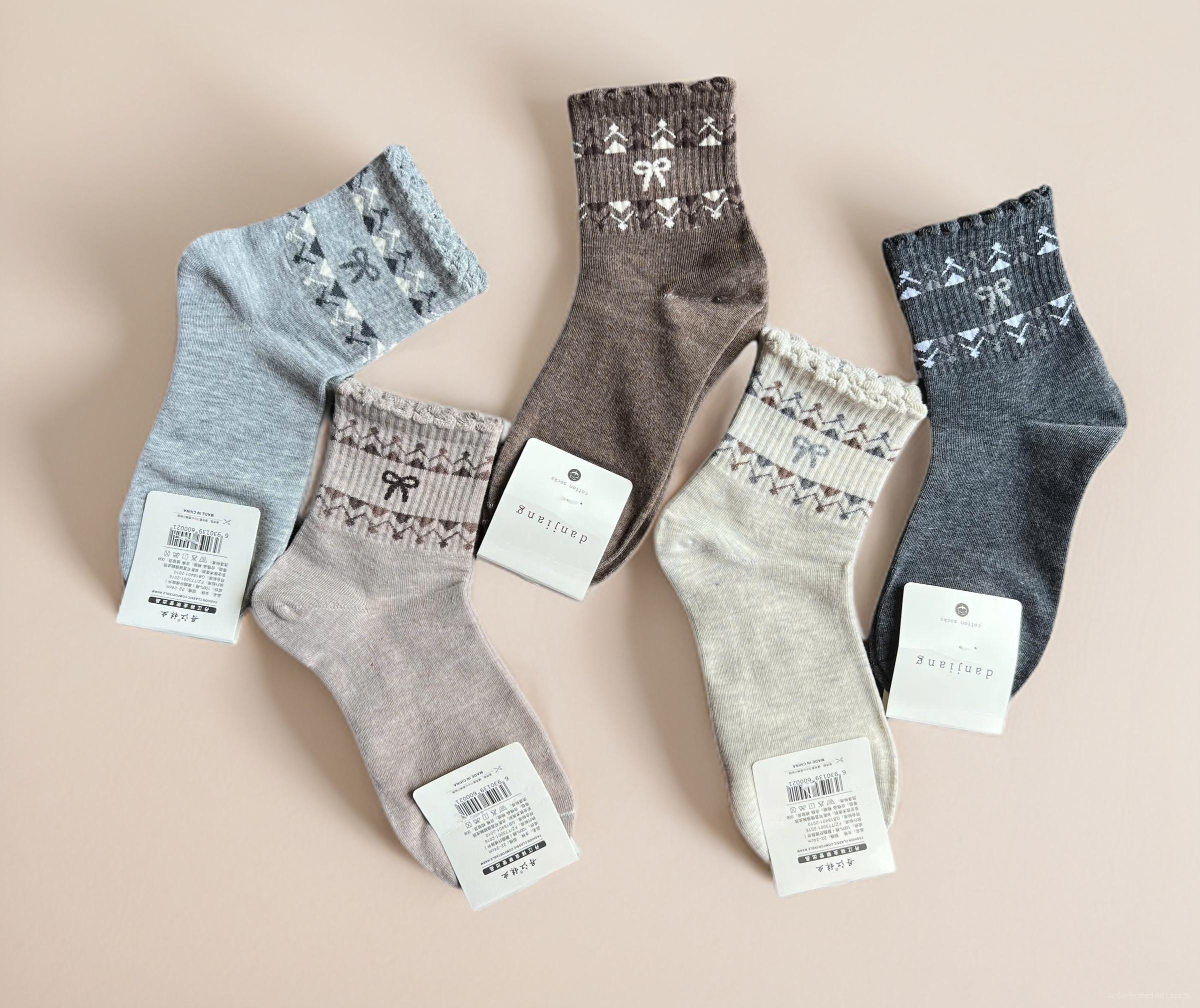 SET 5 ĐÔI TẤT VỚ NỮ CAO CỔ MÃ 25 DÀNH CHO NỮ