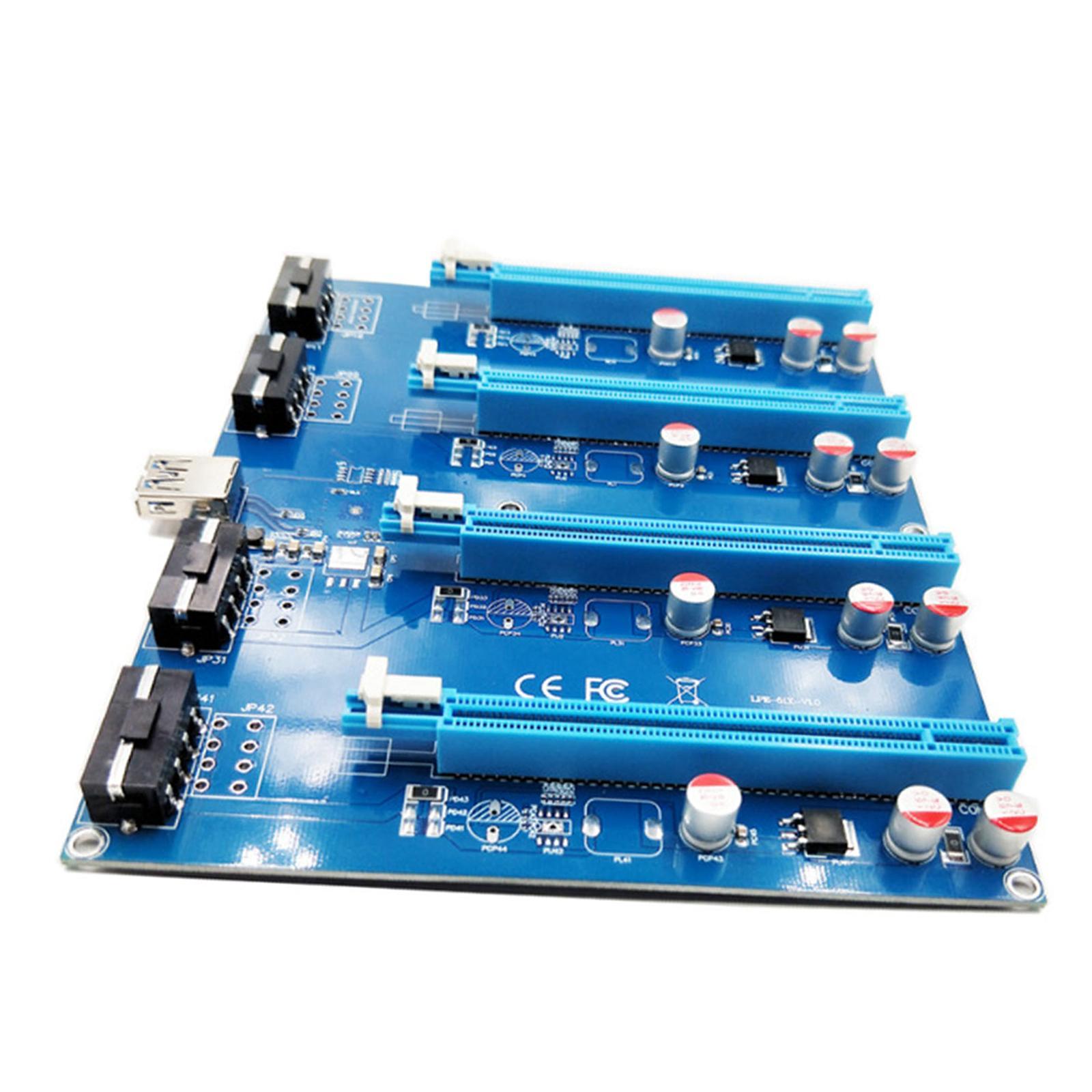 PCI-E Riser Card Slot Extender Transmission Speed 10/10/1000Mbps for Linux/ XP/ Windows7 /8 /8.1 /10 Replacement Replace 1piece