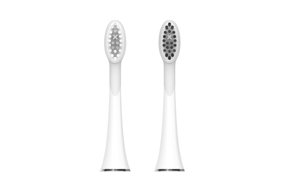 Combo Bàn Chải Điện Làm Trắng Răng Halio Sonic Whitening Electric Toothbrush PRO White và 2 đầu bàn chải thay thế